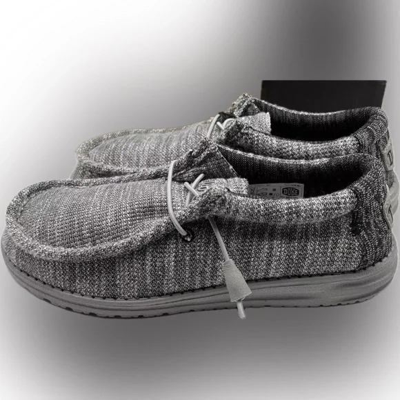 HEY DUDE Men’s WALLY Stretch Platinum Grey Casual Slip On Shoes 🌺 men 7 women 9 - Picture 3 of 6
